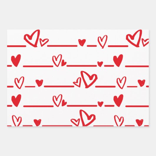 Feuille De Papier Cadeau Saint Valentin (Devant 2)