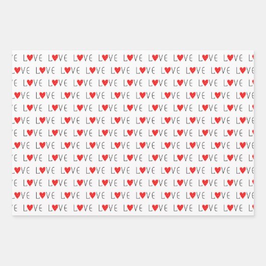 Feuille De Papier Cadeau Saint Valentin (Devant 3)