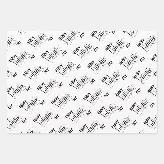 Feuille De Papier Cadeau Saint Valentin (Devant)