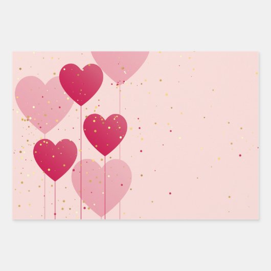 Feuille De Papier Cadeau Saint Valentin (Devant 3)