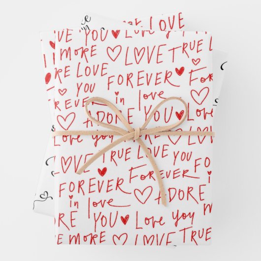 Feuille De Papier Cadeau Saint Valentin (En situation)