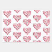 Feuille De Papier Cadeau Saint-Valentin. (Devant 2)