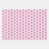 Feuille De Papier Cadeau Saint-Valentin Anniversaire Rose Blanc Paillettes (Devant 2)