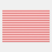 Feuille De Papier Cadeau Saint-Valentin au coeur rose rouge (Devant)