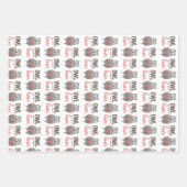 Feuille De Papier Cadeau Saint Valentin Chouettes mignonnes (Devant 2)