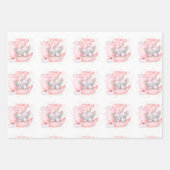 Feuille De Papier Cadeau Saint Valentin Cute Baby Mice (Devant 3)