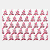 Feuille De Papier Cadeau Saint Valentin Gnome Rose (Devant 3)