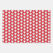 Feuille De Papier Cadeau Saint Valentin Mariage Rouge Blanc Parties scintil (Devant)