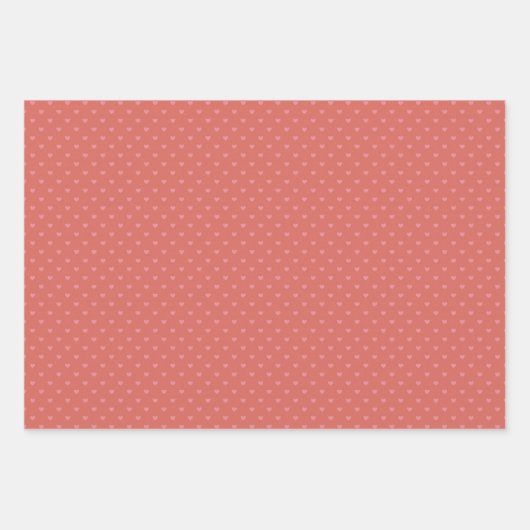 Feuille De Papier Cadeau Saint Valentin Mini Coeurs (Devant)