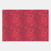 Feuille De Papier Cadeau Saint Valentin Motif de coeur rouge (Devant 2)