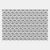Feuille De Papier Cadeau Saint Valentin X O X O Motif noir blanc (Devant)