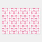 Feuille De Papier Cadeau Sainte Communion Croix rose Coeurs et points (Devant 2)