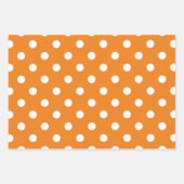 Feuille De Papier Cadeau Saison automne blanc Polka Motif (Devant 2)