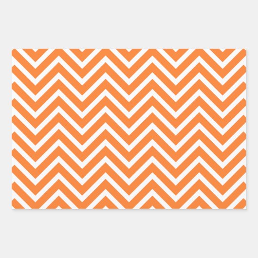 Feuille De Papier Cadeau Saison automne Chevron Motif (Devant)