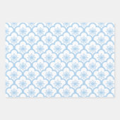 Feuille De Papier Cadeau Sakura Baby Blue - White (Devant 2)