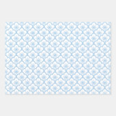 Feuille De Papier Cadeau Sakura Baby Blue - White (Devant)
