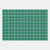 Feuille De Papier Cadeau Salem Green and White Plaid Holiday (Devant 3)