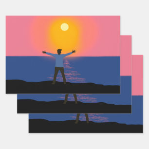 Feuille De Papier Cadeau Salutation au soleil