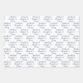 Feuille De Papier Cadeau Salutations à 30 ans Noir et Blanc 30e anniversair (Devant 2)