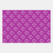 Feuille De Papier Cadeau Salutations à 30 ans Pink Magenta 30e anniversaire (Devant)