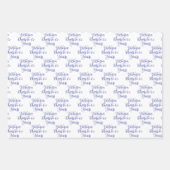 Feuille De Papier Cadeau Salutations à 65 ans Purple Magenta 65e anniversai (Devant 2)