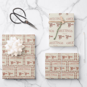 Feuille De Papier Cadeau Salutations du pôle Nord