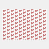 Feuille De Papier Cadeau Samoyé Chien Silhouette Rouge Joyeux Woofmas (Devant 3)