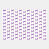 Feuille De Papier Cadeau Samoyed Chien Silhouette violet Joyeux anniversair (Devant 3)