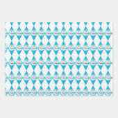 Feuille De Papier Cadeau Samoyed Winter Holiday Diamond Motif (Devant 3)