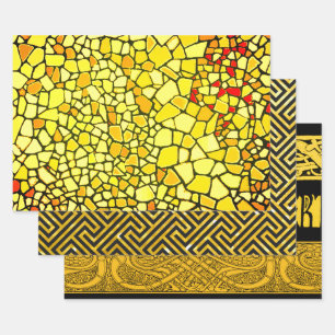 Feuille De Papier Cadeau Sampler croustillant méandre celtique