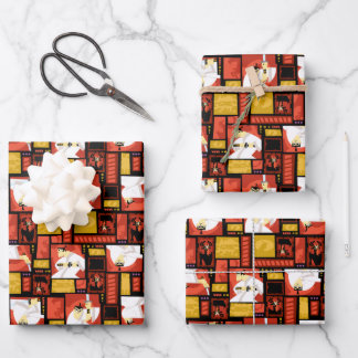 Feuille De Papier Cadeau Samurai Jack & Aku - Motif du panneau d'art de car