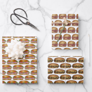 Feuille De Papier Cadeau Sandwichs jambon et fromage Philly Steak Sub Hoagi
