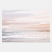 Feuille De Papier Cadeau Sandy Beach Été Tan Aquarelle Abstraite (Devant 3)