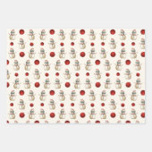 Feuille De Papier Cadeau Sandy Snowman Beach Motif de Noël (Devant 3)
