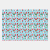 Feuille De Papier Cadeau Sant Clause Christmas Golf Fun (Devant)