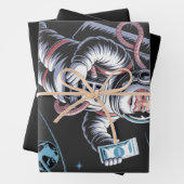 Feuille De Papier Cadeau Santa Astronaut with Spacesuit Festive Christmas (En situation)