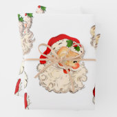 Feuille De Papier Cadeau Santa Clause Collage déroupage retro (En situation)