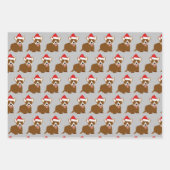 Feuille De Papier Cadeau Santa Hat Corgi (Devant 2)
