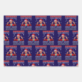 Feuille De Papier Cadeau Santa Hat Trump, Trump et Noël (Devant 3)