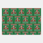 Feuille De Papier Cadeau Santa Hat Trump, Trump et Noël (Devant)