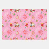 Feuille De Papier Cadeau Santa & Sweet Holiday Pattern Gift Wrap Set (Devant)