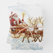 Feuille De Papier Cadeau Santa's Midnight Ride (En situation)