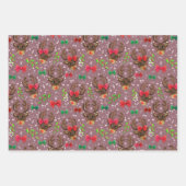 Feuille De Papier Cadeau Santas Reindeers (Devant)
