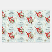 Feuille De Papier Cadeau Santa's Retro Rotor Sleigh (Devant)