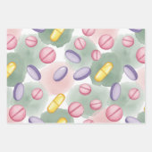 Feuille De Papier Cadeau Santé & Pharmacie Capsule rose gris violet (Devant 3)