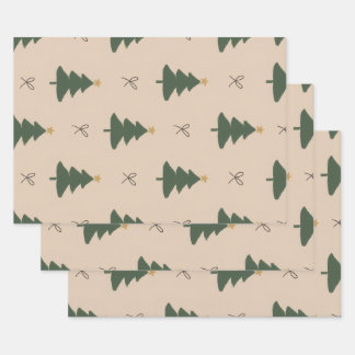 Feuille De Papier Cadeau Sapin de Noël