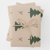 Feuille De Papier Cadeau Sapin de Noël (En situation)