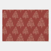 Feuille De Papier Cadeau Sapin de Noël Fantaisiste Noël Fêtes (Devant)