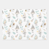 Feuille De Papier Cadeau Sarcelle | Blanc | Noël (Devant)