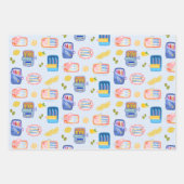 Feuille De Papier Cadeau Sardines et citrons (Devant 3)